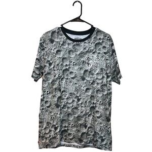 Gray and Black “United States Space Force” Moon Print T-Shirt